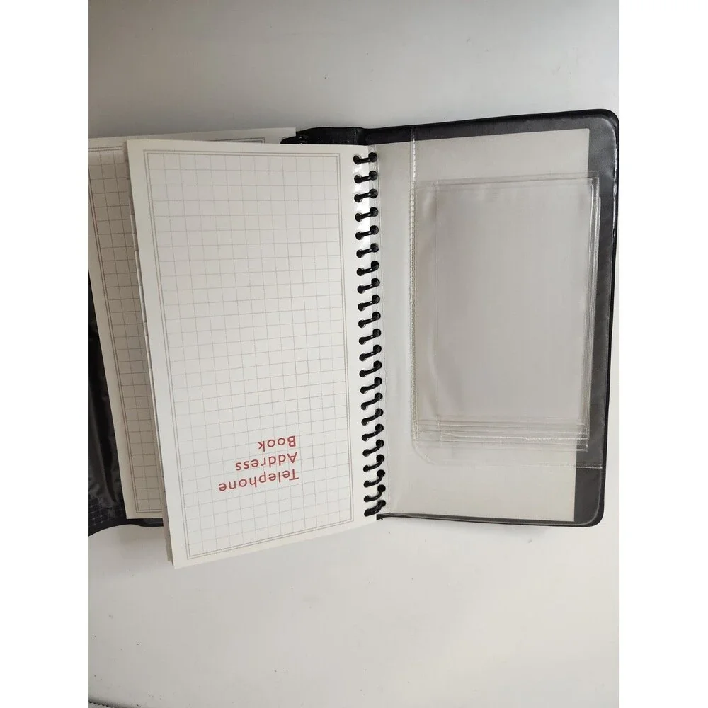 Day Planner With pen. Plastic Photos Holder